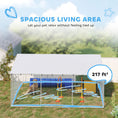 Load image into Gallery viewer, Outdoor Dog Kennel, Heavy Duty Dog Run Outdoor Fence with Waterproof Cover, Galvanized Chain Link, Secure Lock, for Large Breeds, Chickens, Ducks, 15' x 15' x 7'
