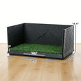 Load image into Gallery viewer, Dog Grass Pad with High Walls and Tray, Indoor Potty Tray for Puppy Training, Pee Pad Holder with Artificial Grass and Drainage for Indoor Outdoor Use, 30" x 20" x 14"
