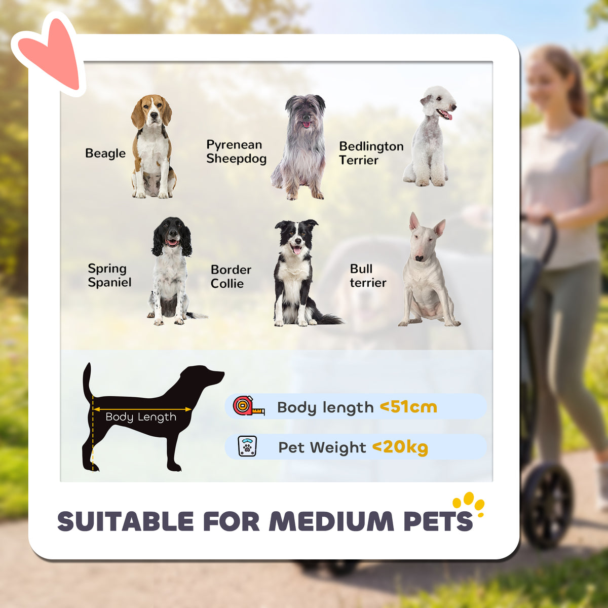 Dog Stroller, 3 Wheels Pet Stroller with Dual Entry, Easy One-Click Quick Fold, Mesh Windows, Washable Cushion, Pet Travel Buggy for Small and Medium Dogs and Cats, Grey