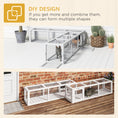 Load image into Gallery viewer, PawHut Outdoor Cat Tunnel with Extendable Design, 59" L Wooden Cat Run with Weather Protection, Connecting Inside and Outside, for Deck Patios, Balconies, White
