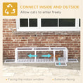 Load image into Gallery viewer, PawHut Outdoor Cat Tunnel with Extendable Design, 59" L Wooden Cat Run with Weather Protection, Connecting Inside and Outside, for Deck Patios, Balconies, White
