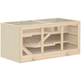 Load image into Gallery viewer, Wooden Hamster Cage, Small Animals Hutch with Tray, Openable Top, Exercise Run, Natural
