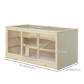 Load image into Gallery viewer, Wooden Hamster Cage, Mouse Mice Rat Cage Small Animal Cage, 3 Tier Exercise Play House with Slide, Tray, Natural Wood
