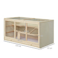 Load image into Gallery viewer, Wooden Hamster Cage, Small Animals Hutch with Tray, Openable Top, Exercise Run, Natural
