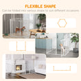 Load image into Gallery viewer, 2 in 1 Multifunctional Dog Pen, Safety Pet Gate, 6 Panels Dog Playpen with Double-Locking Door, Foldable Dog Barrier for Medium Dogs, 90Hcm - White
