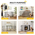 Load image into Gallery viewer, Foldable Dog Gate with Door, 3 Panel Metal Pet Gate for Stairs, Doorways, Hallways and Fireplace, Auto-Close Safety Gate, 202.5 x 76 cm, Black
