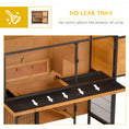Load image into Gallery viewer, 48" 2-Story Large Rabbit Hutch Bunny Cage Wooden Pet House Metal Frame with Rooms, Ramp, No Leak Tray, Feeding Trough, Waterproof Asphalt Roof for Rabbits, Chickens, Ducks, Outdoor/Indoor
