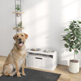 Load image into Gallery viewer, Raised Dog Bowl, Elevated Pet Bowls with Slow Feeder, Two Stainless Steel Bowls, Drawer, for Large & Extra Large Dogs, White
