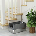 Load image into Gallery viewer, Stainless Steel Cat Litter Box, XL Extra Large Metal Litter Box Pan Tray for Big Cats, High Sided, Anti-Urine Leakage, Easy Cleaning, Non-Sticky, Absorbs Odors, Include Scoop & Pad, Dark Gray

