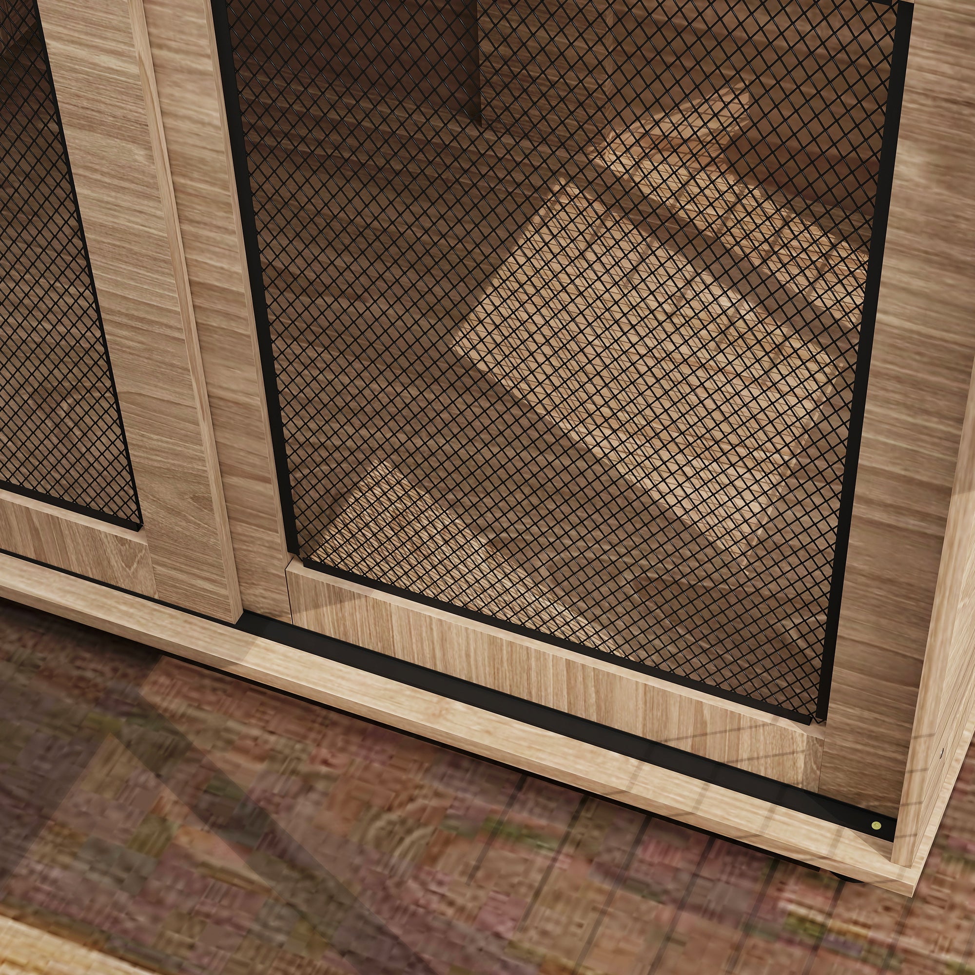 Dog Crate Furniture, Dog Cage End Table with Sliding Door, Pet Kennel for Large Breeds, 98 x 60 x 78cm, Walnut Brown