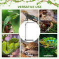 Load image into Gallery viewer, Reptile Lamp Stand, Adjustable Height and Width Heat Lamp for Reptile Amphibian Terrariums, Light Stand with Hook Hanging Steel Base, 86-129Hcm, 42-50Wcm - Black
