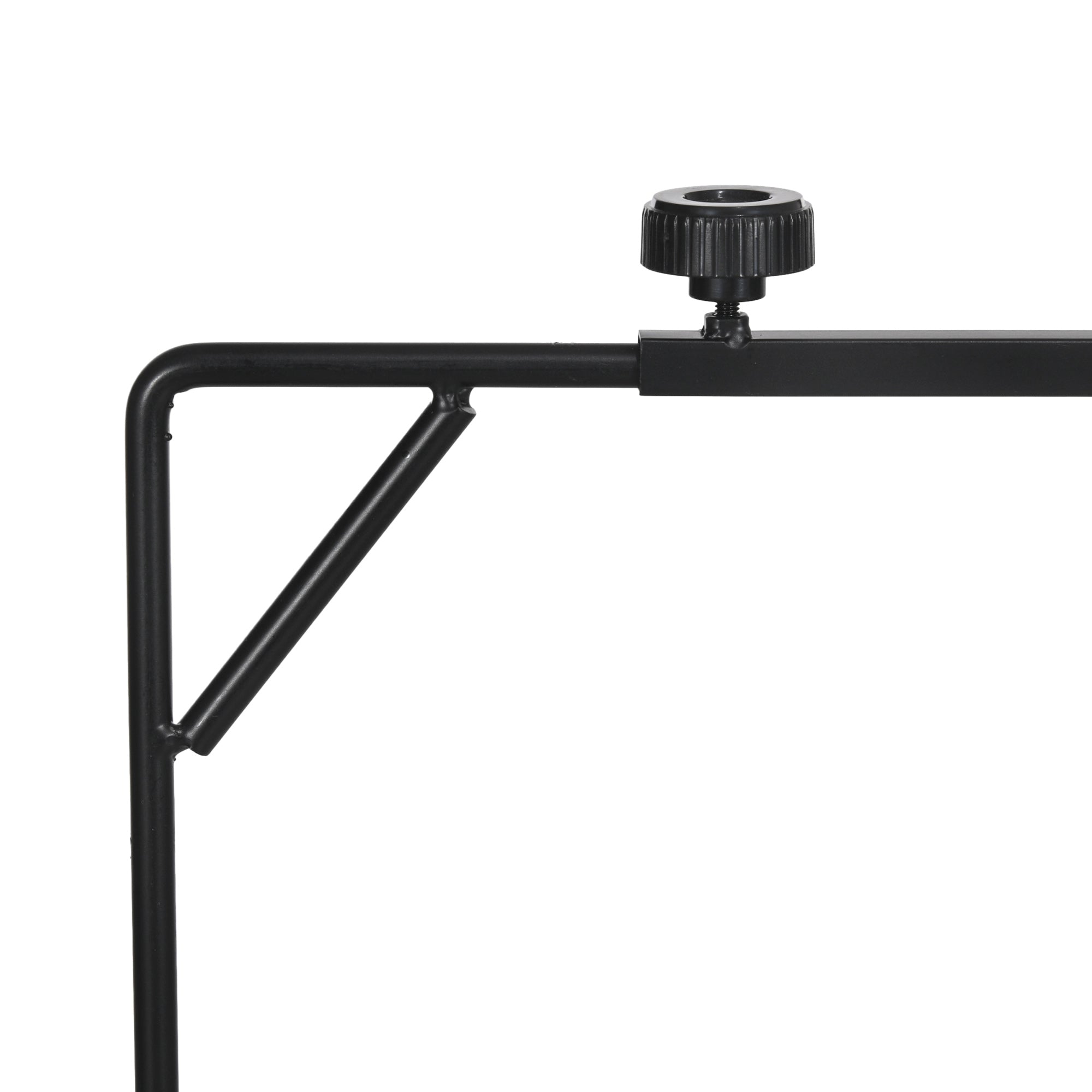 Reptile Lamp Stand, Adjustable Height and Width Heat Lamp for Reptile Amphibian Terrariums, Light Stand with Hook Hanging Steel Base, 86-129Hcm, 42-50Wcm - Black