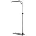 Load image into Gallery viewer, Reptile Lamp Stand, Adjustable Height and Width Heat Lamp for Reptile Amphibian Terrariums, Light Stand with Hook Hanging Steel Base, 86-129Hcm, 42-50Wcm - Black
