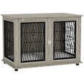 Load image into Gallery viewer, Dog Crate Furniture, Dog Cage with Soft Washable Cushion, Furniture-Style Pet Kennel Indoor House End Side Table for Small Medium Large XL Breeds, 118 x 75 x 82 cm, Grey
