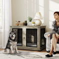 Load image into Gallery viewer, Dog Crate Furniture, Dog Cage with Soft Washable Cushion, Furniture-Style Pet Kennel Indoor House End Side Table for Small Medium Large XL Breeds, 118 x 75 x 82 cm, Grey

