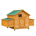 Load image into Gallery viewer, Wooden Chicken Coop, Poultry Cage with Nesting Boxes, Tray, Hen House for 2-4 Chickens, Yellow
