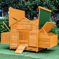 Load image into Gallery viewer, Wooden Chicken Coop, Poultry Cage with Nesting Boxes, Tray, Hen House for 2-4 Chickens, Yellow

