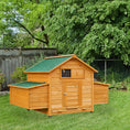Load image into Gallery viewer, Wooden Chicken Coop, Poultry Cage with Nesting Boxes, Tray, Hen House for 2-4 Chickens, Yellow
