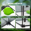 Load image into Gallery viewer, Glass Reptile Terrarium, Jumping Spider Enclosure with Thermometer, Water Basin, Full View Visually for Lizards, Horned Frogs, Snakes, Spiders - Black
