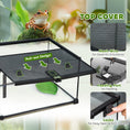 Load image into Gallery viewer, Glass Reptile Terrarium, Jumping Spider Enclosure with Thermometer, Water Basin, Full View Visually for Lizards, Horned Frogs, Snakes, Spiders - Black
