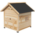 Load image into Gallery viewer, Wooden Duck House, Raised Chicken Coop with Double Doors, Poultry Coop with Openable Roof, Ventilation Holes, Removable Base, Natural Wood Finish
