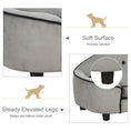 Load image into Gallery viewer, Dog Sofa for XS and S Size Dogs, Pet Chair Bed with Soft Cushion, Cat Sofa  Couch with Washable Cover, Wooden Frame, 66.5 x 45 x 35.5 cm, Grey
