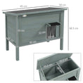 Load image into Gallery viewer, Outdoor Cat House, Feral Insulate Wooden Kitten House with Removable Floor, Water-Resistant Openable Roof, 85 x 50 x 68.5cm - Charcoal Grey
