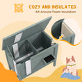 Load image into Gallery viewer, Outdoor Cat House, Feral Insulate Wooden Kitten House with Removable Floor, Water-Resistant Openable Roof, 85 x 50 x 68.5cm - Charcoal Grey
