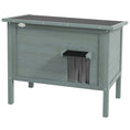 Load image into Gallery viewer, Outdoor Cat House, Feral Insulate Wooden Kitten House with Removable Floor, Water-Resistant Openable Roof, 85 x 50 x 68.5cm - Charcoal Grey
