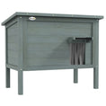 Load image into Gallery viewer, Outdoor Cat House, Feral Insulate Wooden Kitten House with Removable Floor, Water-Resistant Openable Roof, 85 x 50 x 68.5cm - Charcoal Grey
