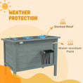 Load image into Gallery viewer, Outdoor Cat House, Feral Insulate Wooden Kitten House with Removable Floor, Water-Resistant Openable Roof, 85 x 50 x 68.5cm - Charcoal Grey
