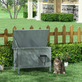 Load image into Gallery viewer, Outdoor Cat House, Feral Insulate Wooden Kitten House with Removable Floor, Water-Resistant Openable Roof, 85 x 50 x 68.5cm - Charcoal Grey
