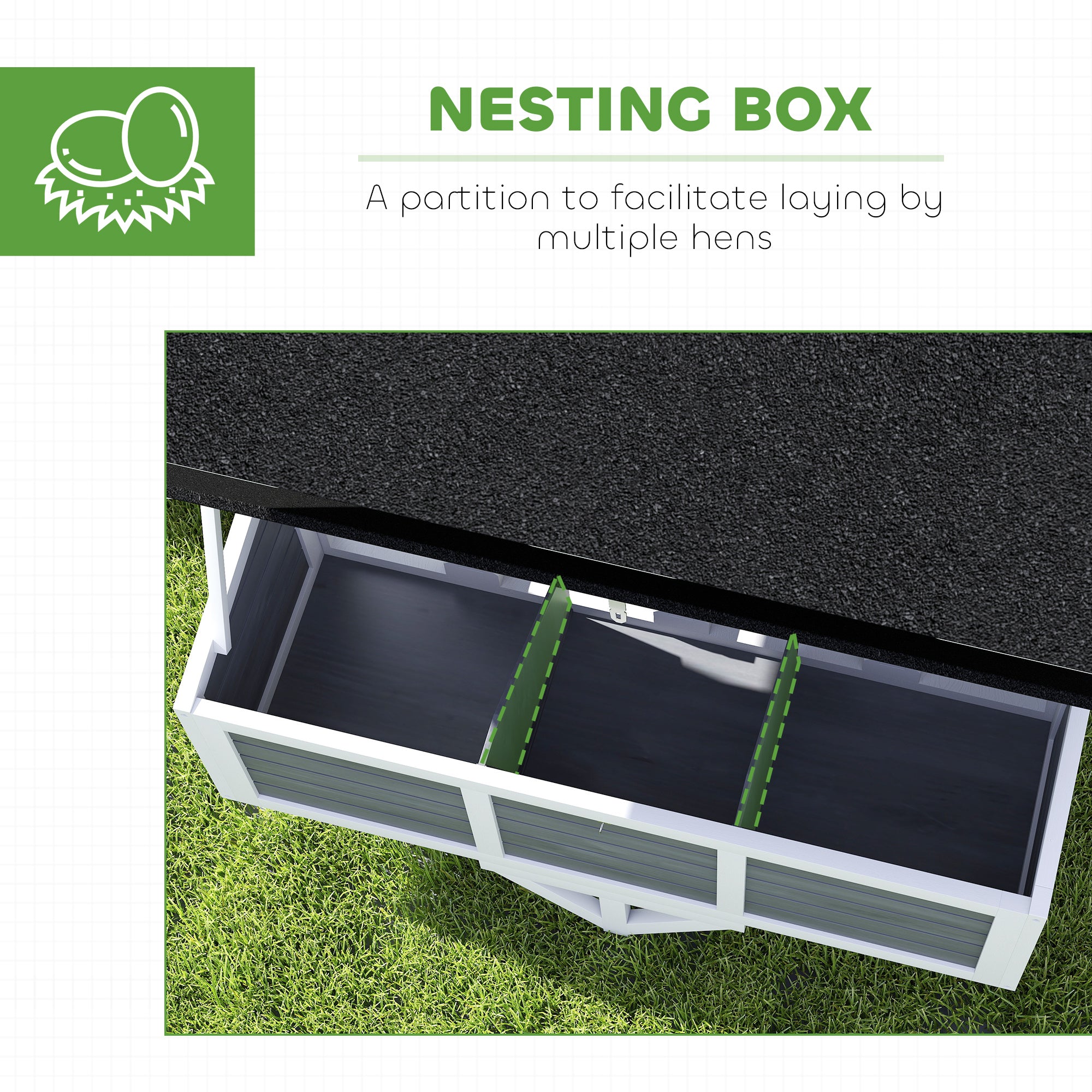 43" Chicken Coop with Wheels, Mobile Chicken House with Nesting Box, Windows, Pull-out Tray, Perches, Wooden Chicken Tractor for 2-4 Hens, Rabbits, for Backyard, Patio, Gray