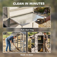 Load image into Gallery viewer, 147" Extra Large Chicken Coop, Wooden Hen House for 8-10 Hens, Outdoor Chicken House Poultry Hutch with Run, Pull-Out Tray, Nesting Box, Ventilated Windows, Ramp for Rabbit Duck, Gray

