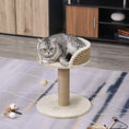 Load image into Gallery viewer, Small Cat Tree with Scratching Post, Perch, Toy Ball, Cat Tower for Indoor Cats - 16" x 16" x 19", Beige
