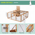 Load image into Gallery viewer, PawHut Rabbit Hutch Bunny Cage with Openable Main House, Indoor Outdoor Waterproof Rabbit House, Guinea Pig Cage for Small Animals with Three Ventilation Doors, Natural
