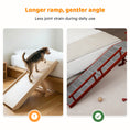 Load image into Gallery viewer, Wooden Dog Ramp, 73" Long Pet Ramp with Non-slip Rug & Removable Guardrails, Brown
