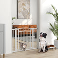 Load image into Gallery viewer, Dog Gate, 30" Extra Tall Pet Gate with Cat Door, Includes 2.8" and 5.5" Extension Kits, Pressure Mounted Stair Gate for Doorways, Hallways, Stairways, 30"-41" Width
