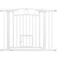 Load image into Gallery viewer, Dog Gate, 30" Extra Tall Pet Gate with Cat Door, Includes 2.8" and 5.5" Extension Kits, Pressure Mounted Stair Gate for Doorways, Hallways, Stairways, 30"-41" Width
