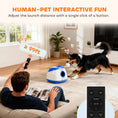 Load image into Gallery viewer, Automatic Dog Ball Launcher, Rechargeable Dog Ball Thrower with Remote Control, 3 Adjustable Distance (39ft/59ft/78ft), 6 ETPU Tennis Fetch Toys 2.5", for Medium Large Breeds, Blue
