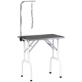 Load image into Gallery viewer, 32" Foldable Dog Grooming Table Pet Drying Beauty Table with 20-60cm Adjustable Arm, Rubber Top, Black
