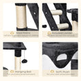 Load image into Gallery viewer, Cat Tower for Large Cats Adult, Floor to Ceiling Cat Tree Adjustable Height 94"-102" Multi-Level with Scratching Posts, Cozy Hammock, Dangling Ball Toy, White

