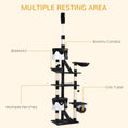 Load image into Gallery viewer, Cat Tower for Large Cats Adult, Floor to Ceiling Cat Tree Adjustable Height 94"-102" Multi-Level with Scratching Posts, Cozy Hammock, Dangling Ball Toy, White
