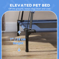 Load image into Gallery viewer, Elevated Dog Bed with Canopy, Portable Raised Dog Cot for M Sized Dogs, Indoor & Outdoor, 30" x 24" x 29", Dark Blue
