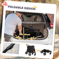 Load image into Gallery viewer, Pet Stroller with Universal Front Wheels, Shock Absorber, One-Click Foldable Dog Cat Carriage with Brakes, Storage Bags, Safety Leash for Large & Medium Dogs, Black
