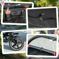 Load image into Gallery viewer, Pet Stroller with Universal Front Wheels, Shock Absorber, One-Click Foldable Dog Cat Carriage with Brakes, Storage Bags, Safety Leash for Large & Medium Dogs, Black
