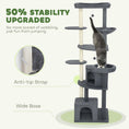 Load image into Gallery viewer, 79 Inch Cat Tree, Extra Tall Large Cat Tower with Scratching Posts, 2 Perches, 2 Caves, Large Hammock, Pompoms, Multi-Level Plush Kitty Condo for Multiple Indoor Kittens
