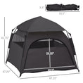 Load image into Gallery viewer, Pop Up Dog Tent for Extra Large and Large Dogs, Portable Pet Camping Tent with Carrying Bag for Beach, Backyard, Home, Dark Gray

