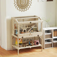 Load image into Gallery viewer, Wooden Hamster Cage, Gerbil Cage with Openable Top, Removable Tray, Seesaws, Water Bottle, Transparent Panels for Syrian, Dwarf Hamsters and Gerbils, 33.1" x 20.9" x 43.3"
