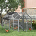 Load image into Gallery viewer, Large Chicken Run, Wooden Chicken Coop with Waterproof & Anti-UV Cover, Split Door, 4 Nesting Boxes, Roosting Bar, Walk-in Chicken Pen for 8-12 Chickens, for Backyard, Farm, 9' x 6' x 6'
